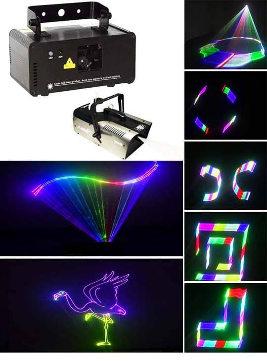 Профессиональный проектор для лазерного шоу MAGNUM 3D RGB с бесплатной дым-машиной к зеркальному диско-шару