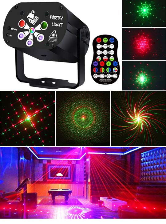 Автономная ультрафиолетовая лампа-лазер к диско-шару